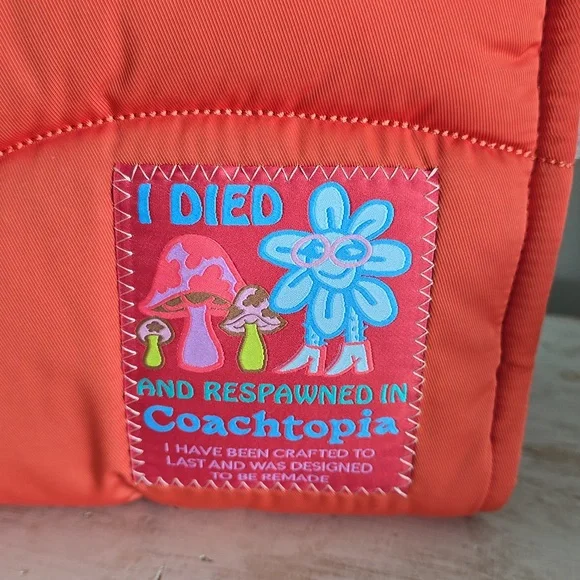 NWT Coachtopia Loop Wavy Tote In Sun Orange